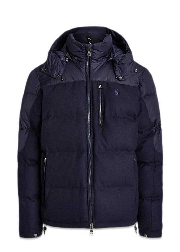 Ralph Laurens Wool Elcap Hybrid Jacket - Navy. Køb overtøj her.