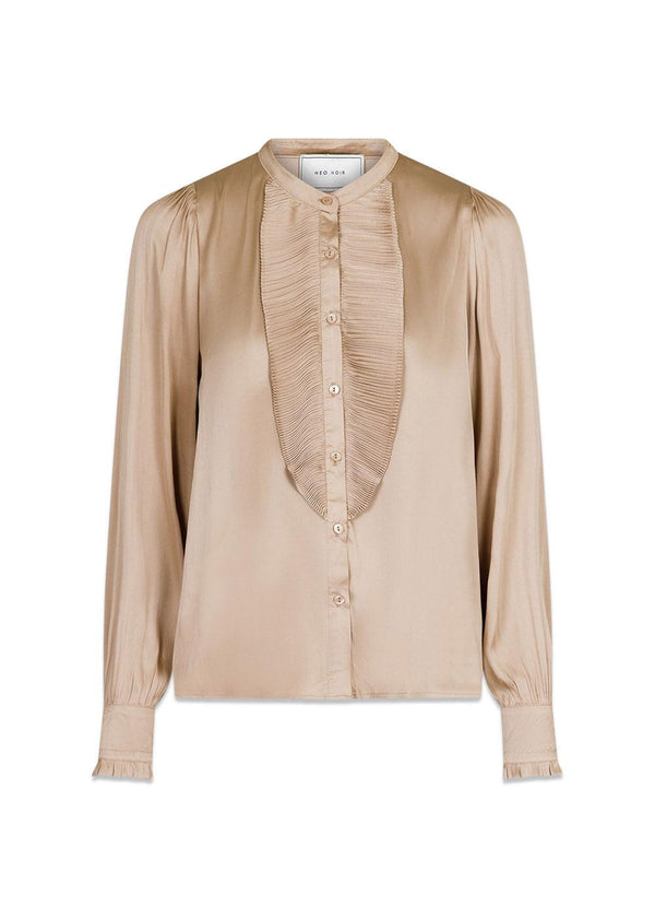 Neo Noirs Zola Blouse - Sand. Køb blouses her.